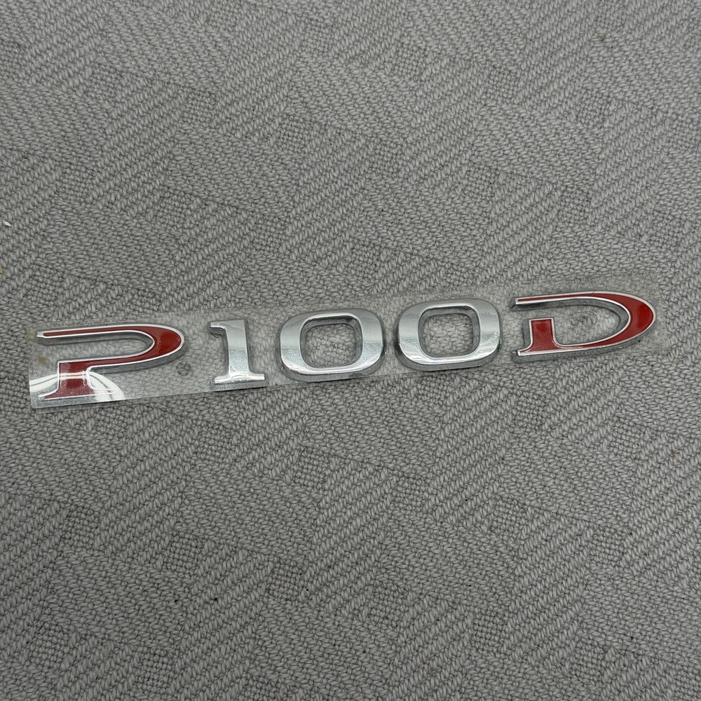 Tesla P100D Rear Emblem Badge Silver Zinc Car‎ Trunk